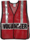 Dark Red Soft Mesh Vests Printed with Silver Stripes - Front View