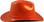Occunomix Western Cowboy Hard Hats ~  Hi Viz Orange - Right Side View