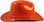 Occunomix Western Cowboy Hard Hats ~  Hi Viz Orange - Left Side View