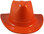 Occunomix Western Cowboy Hard Hats ~  Hi Viz Orange - Front View