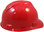 MSA Cap Style Large Jumbo Hard Hats with Fas-Trac Suspensions Red - Right Side View