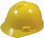 MSA Cap Style Large Jumbo Hard Hats with Fas-Trac Suspensions Yellow - Oblique View