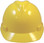 MSA Cap Style Large Jumbo Hard Hats with Fas-Trac Suspensions Yellow - Front View