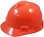 MSA Cap Style Large Jumbo Hard Hats with Fas-Trac Suspensions Hi Viz Orange  - Oblique View