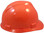 MSA Cap Style Large Jumbo Hard Hats with Fas-Trac Suspensions Hi Viz Orange  - Right Side View