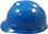MSA Cap Style Small Hard Hats with Staz-On Suspensions Blue - Left Side View