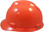 MSA Cap Style Small Hard Hats with Fas-Trac Suspensions Hi Viz Orange  - Left Side View
