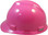 MSA Cap Style Small Hard Hats with Fas-Trac Suspensions Hot Pink - Left Side View