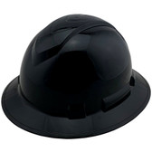 Pyramex Ridgeline Full Brim Hard Hat - Black - Oblique view