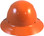 Actual Carbon Fiber Hard Hat - Full Brim High Vision Orange  - Back View