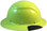 Actual Carbon Fiber Hard Hat - Full Brim High Vision Lime - Left View