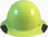 Actual Carbon Fiber Hard Hat - Full Brim High Vision Lime - Front View