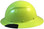 Actual Carbon Fiber Hard Hat - Full Brim High Vision Lime - Right View