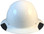 Actual Carbon Fiber Hard Hat - Full Brim White  - Front View