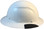 Actual Carbon Fiber Hard Hat - Full Brim White  - Left View