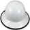 Actual Carbon Fiber Hard Hat with Protective Edge - Full Brim White  - Back View