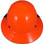 DAX Fiberglass Composite Hard Hat - Full Brim High Vision Orange - Back View