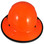 DAX Fiberglass Composite Hard Hat with Protective Edge - Full Brim High Vision Orange - Back View