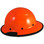 DAX Fiberglass Composite Hard Hat with Protective Edge - Full Brim High Vision Orange - Left View