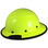 DAX Fiberglass Composite Hard Hat with Protective Edge - Full Brim High Vision Lime - Left View