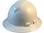 Pyramex Full Brim RIDGELINE Hard Hat Shiny White Pattern - Oblique View