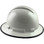 Pyramex Full Brim RIDGELINE Hard Hat Shiny White Pattern with Protective Edge - Right View 