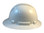 Pyramex Ridgeline Full Brim Style Hard Hat with Shiny White Graphite Pattern - Left View