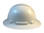 Pyramex Ridgeline Full Brim Style Hard Hat with Shiny White Graphite Pattern - Right View