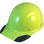 DAX Fiberglass Composite Hard Hat - Cap Style Hi Viz Lime - Oblique View