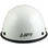 DAX Fiberglass Composite Hard Hat with Protective Edge - Cap Style White - Back View