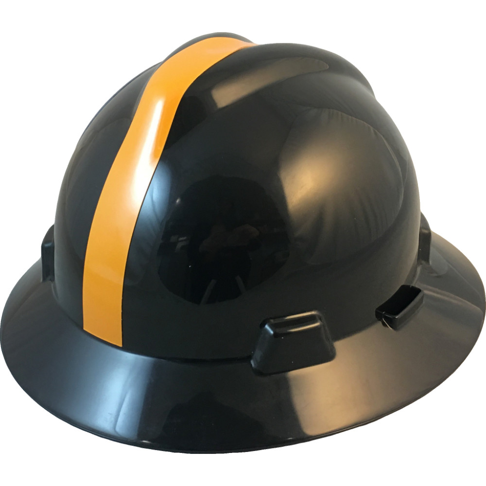 gold full brim hard hat