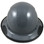 Actual Carbon Fiber Hard Hat with Protective Edge - Full Brim Textured Medium Gray  - Front View