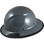 Actual Carbon Fiber Hard Hat with Protective Edge - Full Brim Textured Medium Gray  - Left View