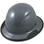 Actual Carbon Fiber Hard Hat with Protective Edge - Full Brim Textured Medium Gray  - Oblique View