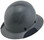 DAX Fiberglass Composite Hard Hat - Full Brim Textured Medium Gray - Oblique View