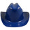 Outlaw Cowboy Hardhat with Ratchet Suspension Royal Blue - Front View