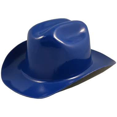 Outlaw Cowboy Hardhat with Ratchet Suspension Royal Blue - Oblique View