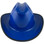 Outlaw Cowboy Hardhat with Ratchet Suspension Royal Blue with Protective Edge