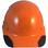 DAX Carbon Fiber Hard Hat - Cap Style Hi Viz Orange - Front View