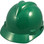 MSA Cap Style Large Jumbo Hard Hats with Fas-Trac Suspensions Green - Oblique View