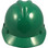 MSA Cap Style Large Jumbo Hard Hats with Fas-Trac Suspensions Green - Front View