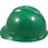 MSA Cap Style Large Jumbo Hard Hats with Fas-Trac Suspensions Green - Left View