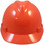 MSA Cap Style Large Jumbo Hard Hats with Staz-On Suspensions Hi-Viz Orange - Front