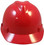 MSA Cap Style Large Jumbo Hard Hats with Staz-On Suspensions Red - Front