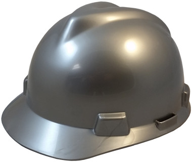 MSA Cap Style Large Jumbo Hard Hats with Staz-On Suspensions Silver - Oblique