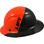 Actual Carbon Fiber Hard Hat - Full Brim Glossy Black and High Vision Orange  - Left View