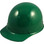 MSA Skullgard (SMALL SHELL) Cap Style Hard Hats with Ratchet Suspension - Green - Oblique Side View