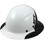 Actual Carbon Fiber Hard Hat - Full Brim Glossy Black and White - Oblique View
