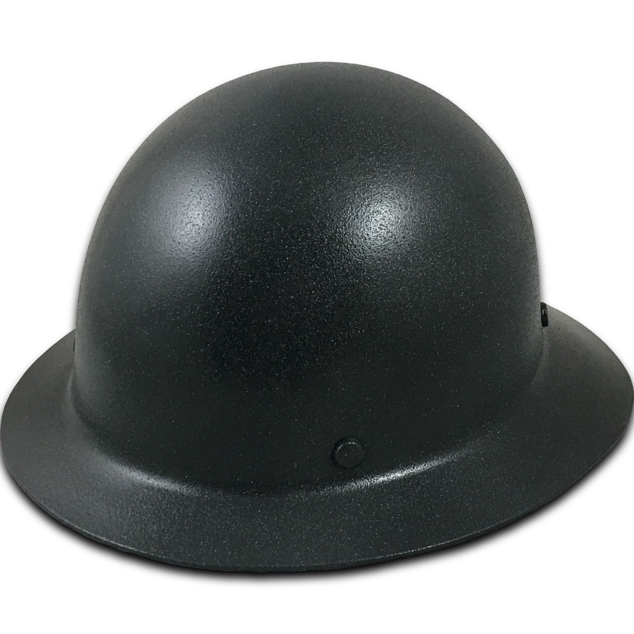 black msa full brim hard hat