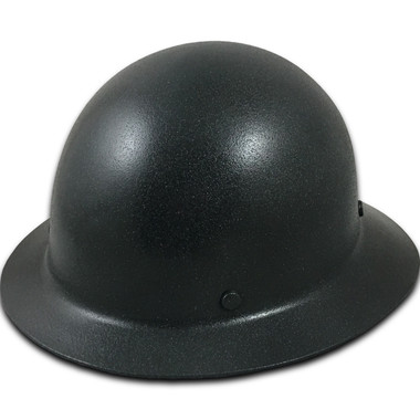 MSA Skullgard Full Brim Hard Hat with STAZ ON Suspension - GUNMETAL BLACK - Oblique View